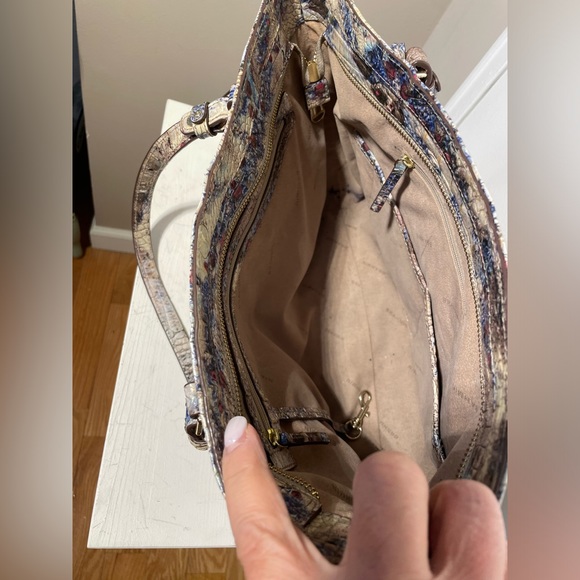 BRAHMIN MEDIUM MISHA TOTE Croc embossed leather in Stratus Melbourne - Picture 11 of 14